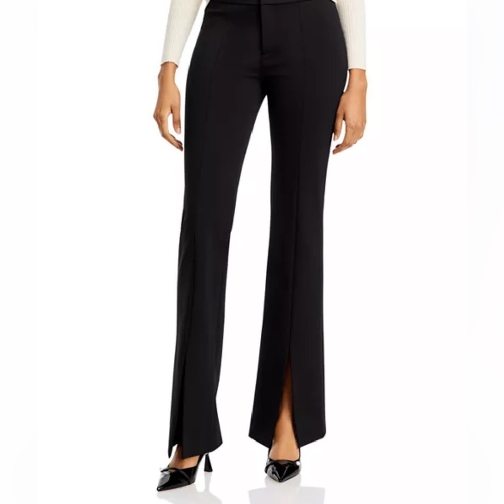 Maeve by Anthropologie Black Split Hem Flare Pants Size 0 with 29” Inseam